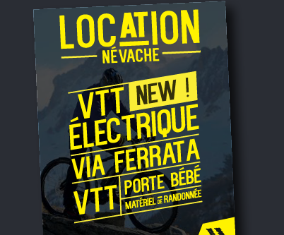 NÉVASPORT – Flyer – Location matériel Névache – 2016